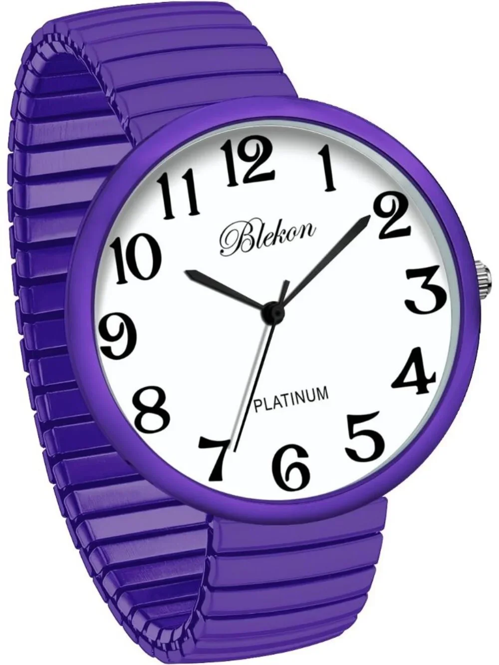 Women's Lavender Super Large Face Stretch Band Japanese Movement Fashion Watch